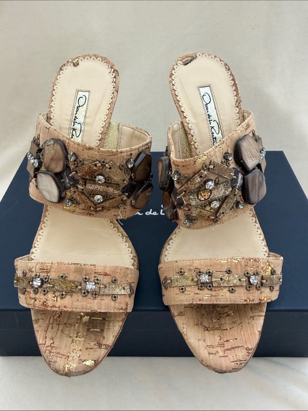 Oscar de la Renta Slide Mules
